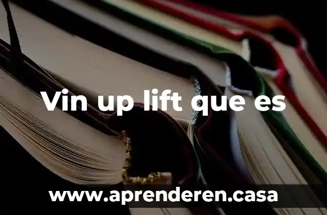 Vin up lift que es