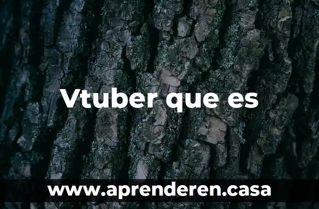 Vtuber que es