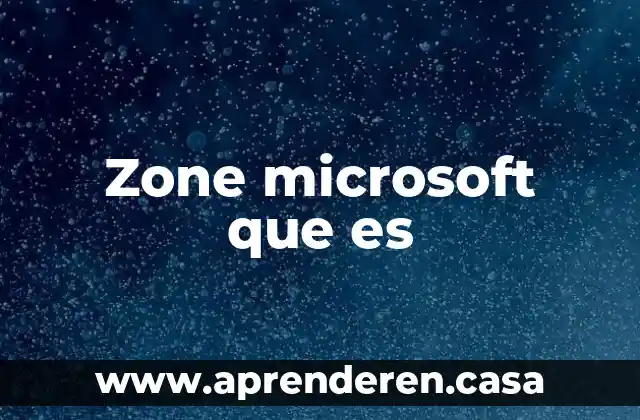 Zone microsoft que es