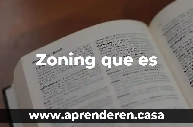 Que es un resumidero registro 6 Zoning que es